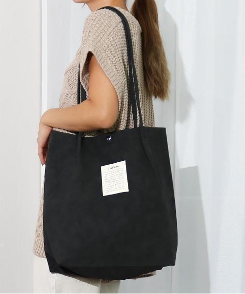 Per sist ence/パーシエンス　フェイクレザー ハンドルタックトートバッグ