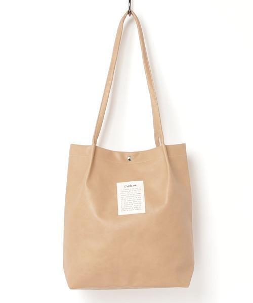 Per sist ence/パーシエンス　フェイクレザー ハンドルタックトートバッグ