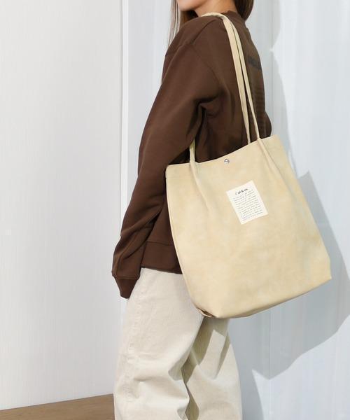 Per sist ence/パーシエンス　フェイクレザー ハンドルタックトートバッグ