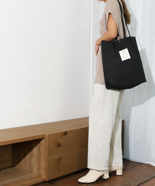 Per sist ence/パーシエンス　フェイクレザー ハンドルタックトートバッグ