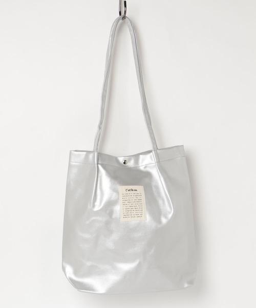 Per sist ence/パーシエンス　フェイクレザー ハンドルタックトートバッグ