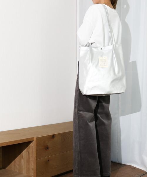 Per sist ence/パーシエンス　フェイクレザー ハンドルタックトートバッグ