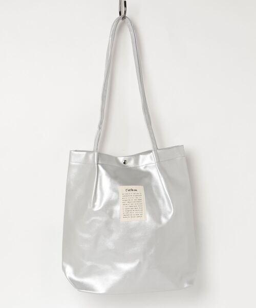 Per sist ence/パーシエンス　フェイクレザー ハンドルタックトートバッグ