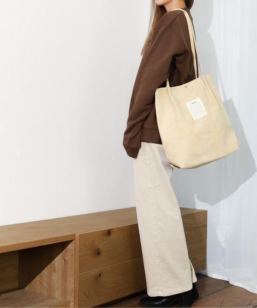 Per sist ence/パーシエンス　フェイクレザー ハンドルタックトートバッグ