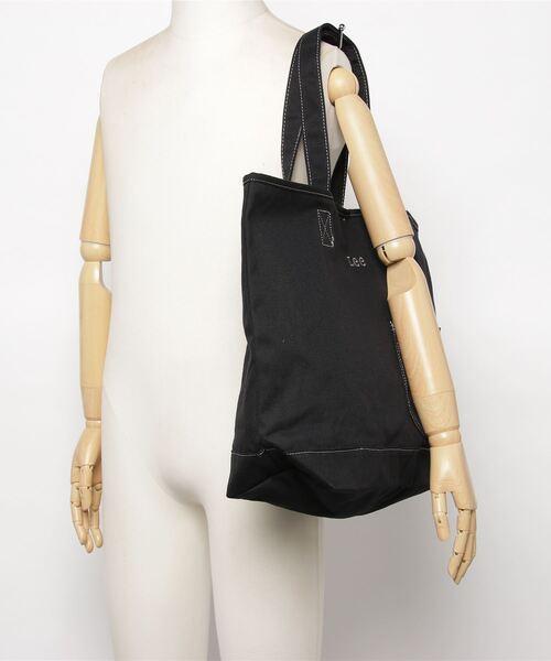 Lee/リー　ヘビーキャンバス ロゴ入り オーバーオールサイドポケットBIGトートバッグ