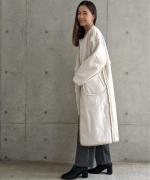 Per sist ence/パーシエンス　ボアパイピング×フェイクムートン リバーシブルノーカラーコート