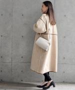 Per sist ence/パーシエンス　ボアパイピング×フェイクムートン リバーシブルノーカラーコート