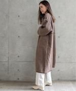 Per sist ence/パーシエンス　ボアパイピング×フェイクムートン リバーシブルノーカラーコート