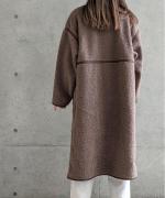 Per sist ence/パーシエンス　ボアパイピング×フェイクムートン リバーシブルノーカラーコート