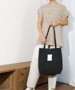 Per sist ence/パーシエンス　フェイクレザー ハンドルタックトートバッグ